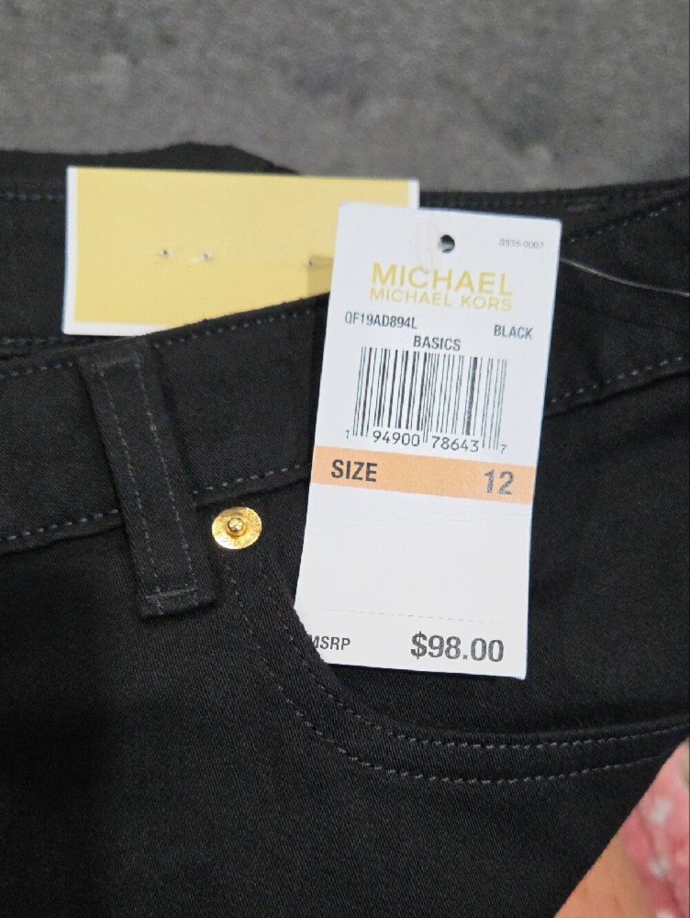 Michael Kors Womens Black Stretch Jeans. Size 12 - Picture 4 of 4